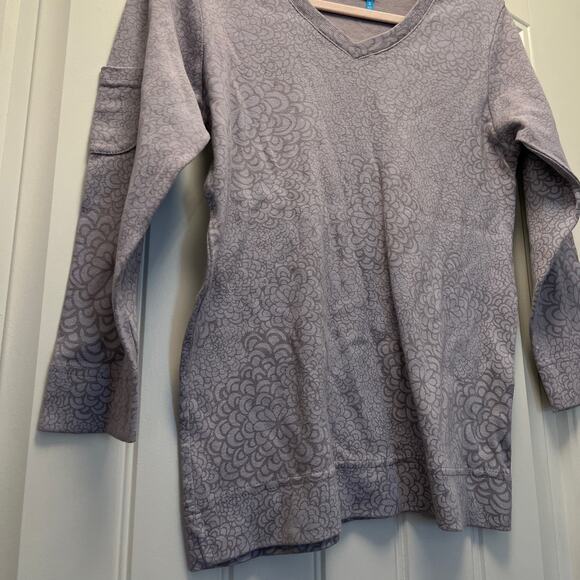 Fresh Produce Women’s 3/4 Sleeve Floral Print‎ V-Neck Pullover Shirt Size S Gray - Picture 3 of 5